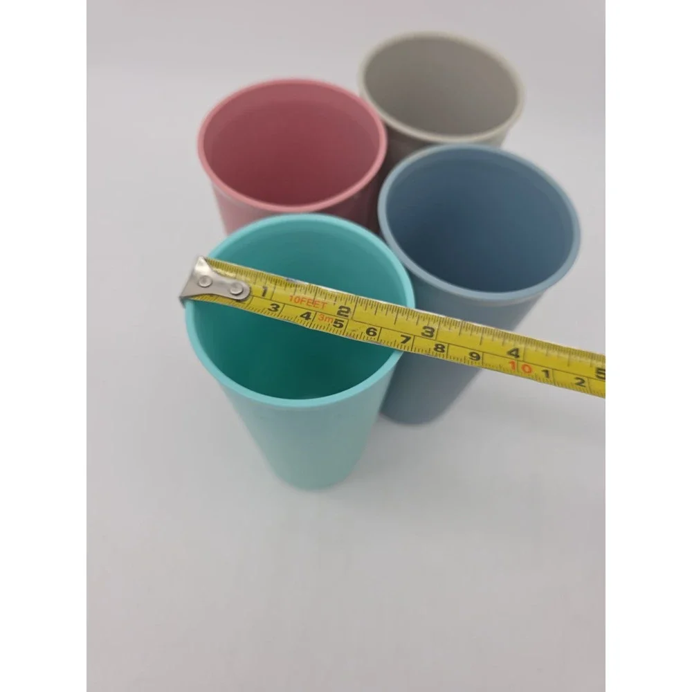 Vintage Tupperware Cups Set Of 11 Country Pastel 3 Sizes Stackable